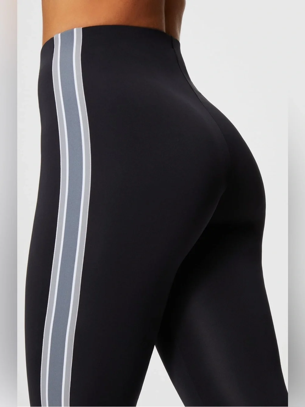 NWT Fabletics Motion365+ Twisted Stripe Pull-On Pants Black Size XL (12–14) - Picture 3 of 14